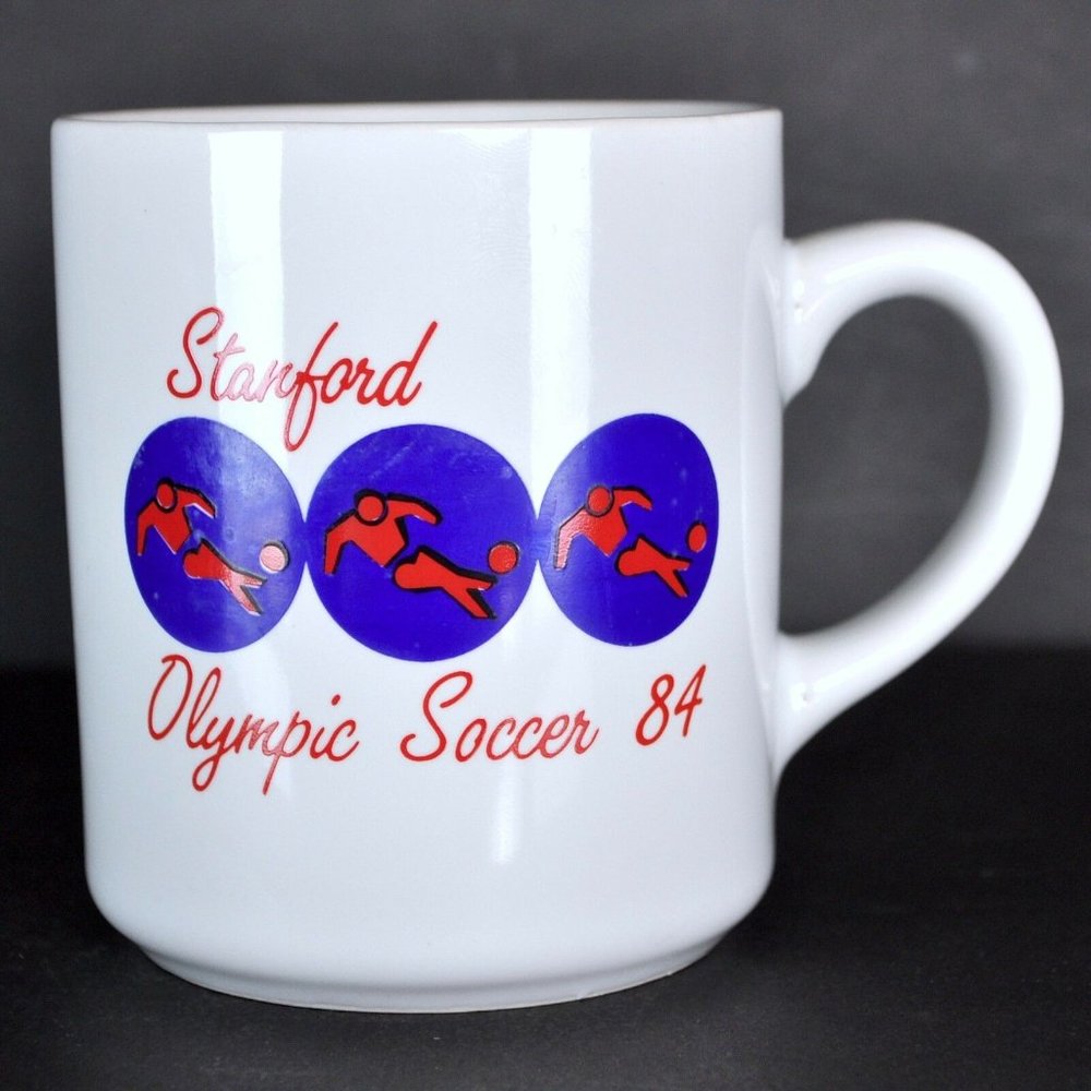 Stanford Olympic Soccer 1984 Vintage Coffee Mug Cup Summer Palo Alto NorCal